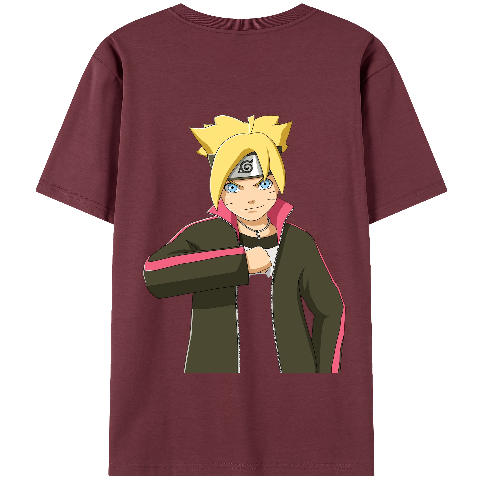 （画像用） NARUTO -ナルト- うずまき ボルト Uzumaki Boruto 綿100％半袖Tシャツ（背面プリント）
